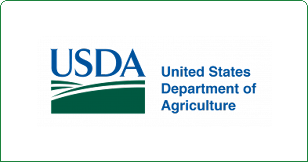 USDA logo, United States Department of Agriculture.