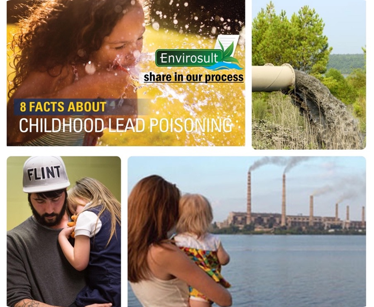 Images depicting childhood lead poisoning issues.