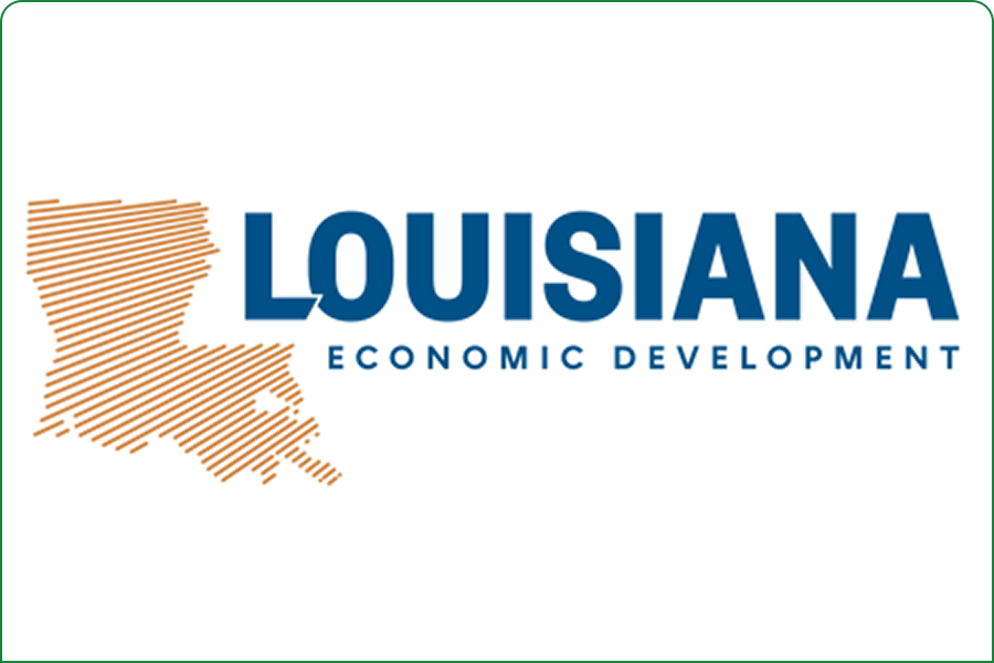 Louisiana Economic Development logo with map.