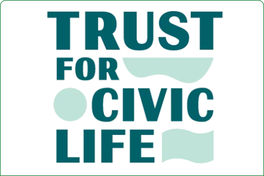 Trust for Civic Life logo with shapes.