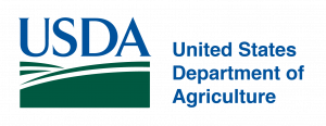 A black and green logo for the united department of agriculture.